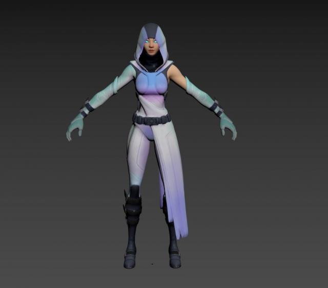 glow fortnite 3d model static pose