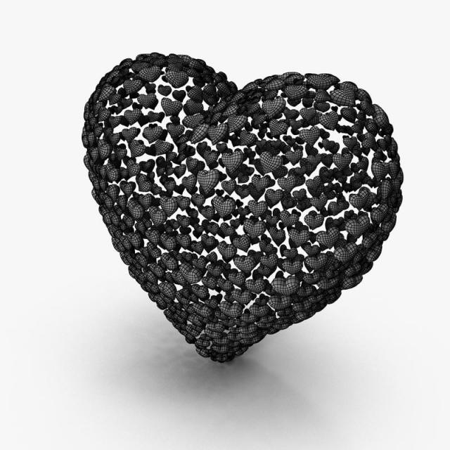 heart symbol 3d model turbosquid