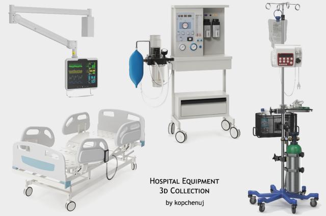 hospital equipment 3d model turbosquid