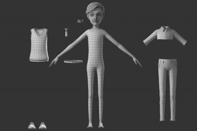 human body cartoon 3d model turbosquid