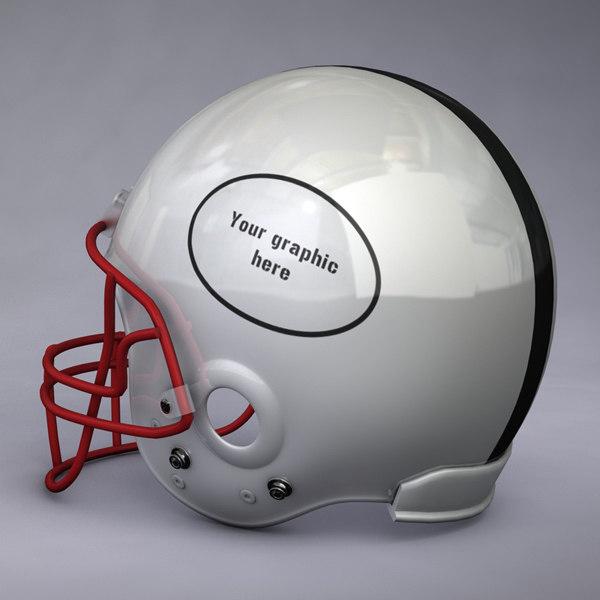 3d model of a football helmet