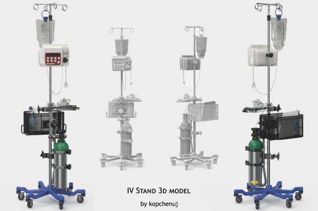 iv stand 3d model turbosquid