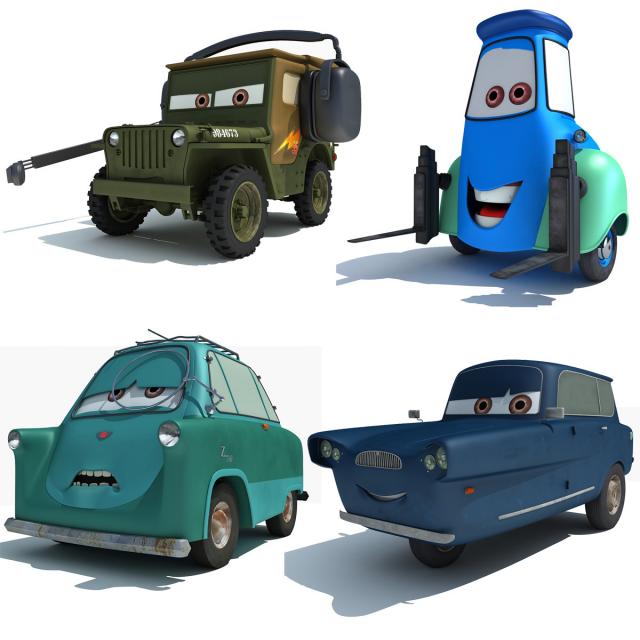 3d models from Cars2 movie