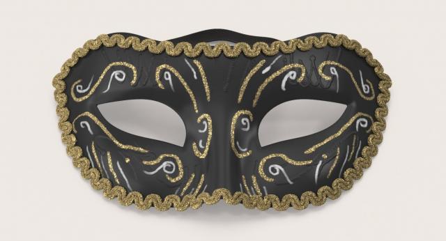 black mardi gras mask 3d model turbosquid