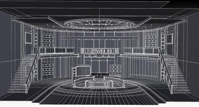 vr studio news 3d model 3d model of news studio
