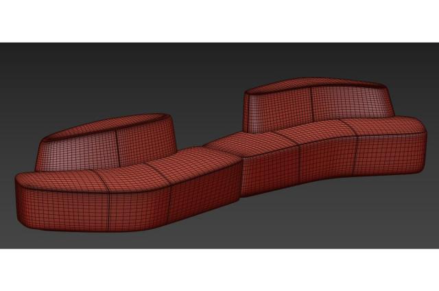 polar seating system 3d model tacchini 