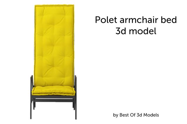 polet armchair bed 3d model twils