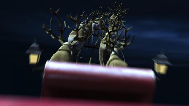 christmas sleigh 3d model turbosquid