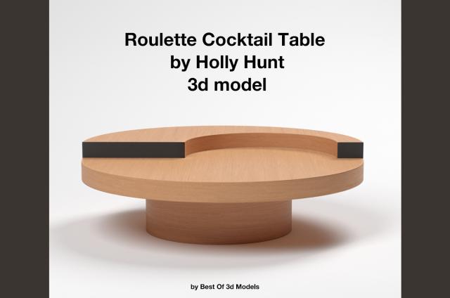 Roulette Cocktail Table Holly Hunt 3d model