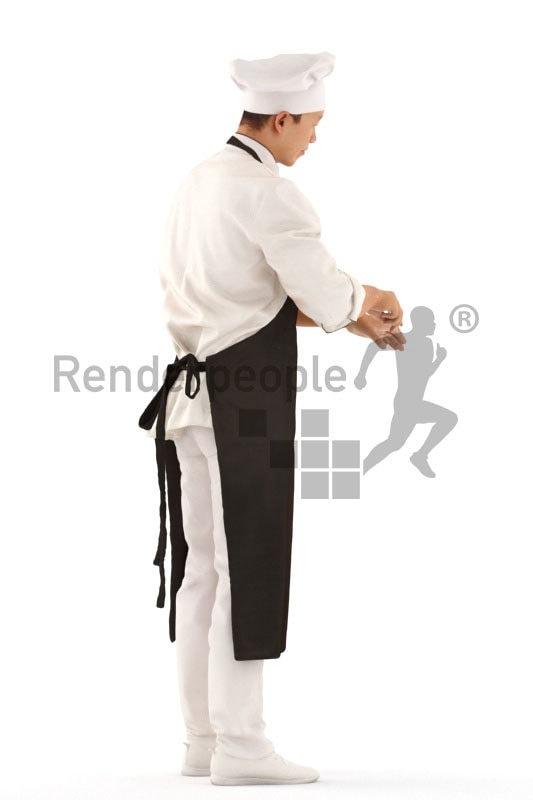 man cutting food 3d model renderpeople cook cutting food 3d model renderpeople