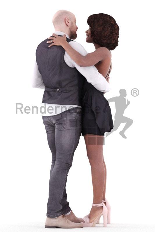 Sydney and Joel posed 3d model renderpeople