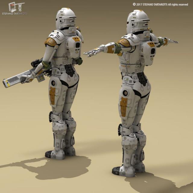 space droids characters 3d model 3dexport