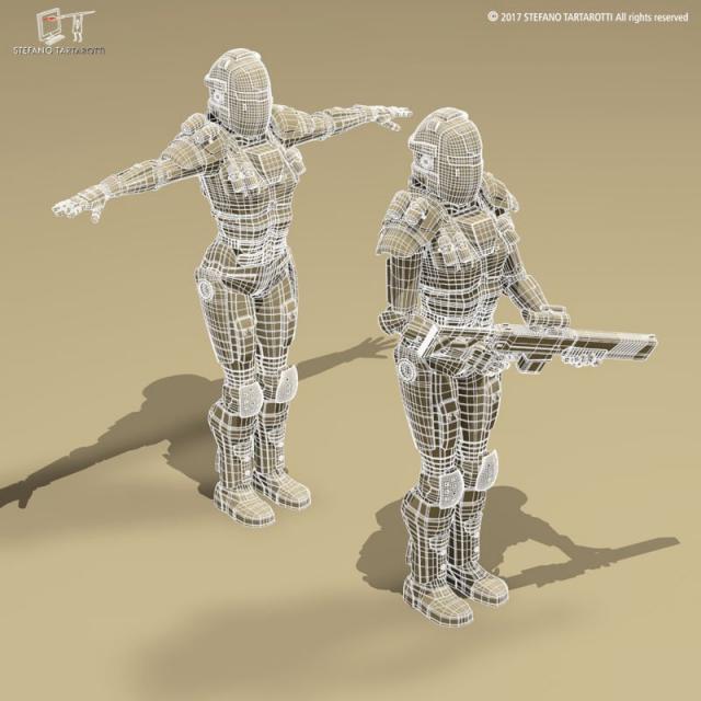 sci-fi robots 3d model 3dexport