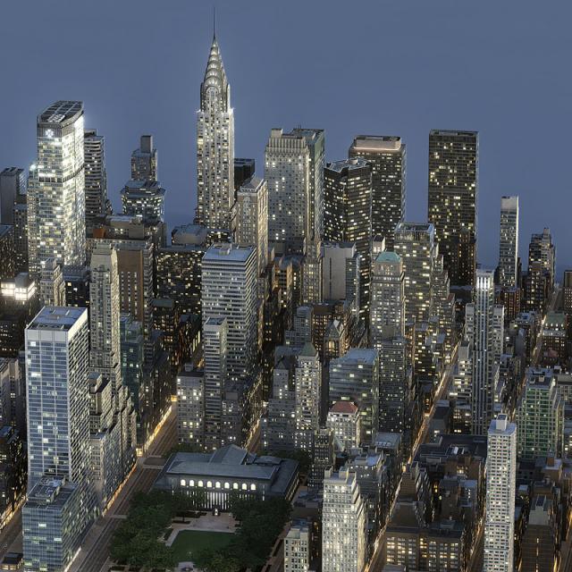 city at night 3d model turbosquid