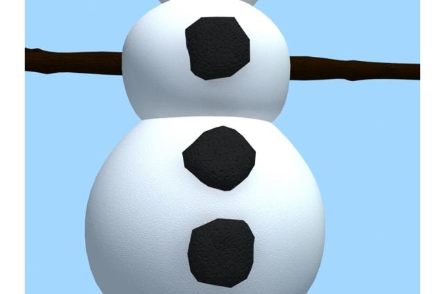 snowman body 3d model turbosquid