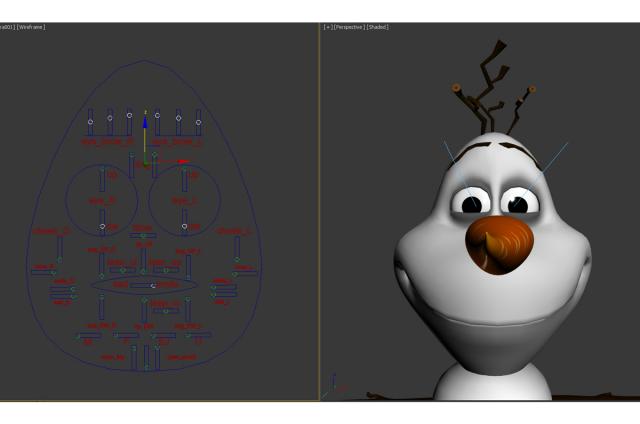 white snowman with a carrot nose 3d model rigged turbosquid