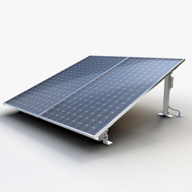 solar panel 3d model turbosquid