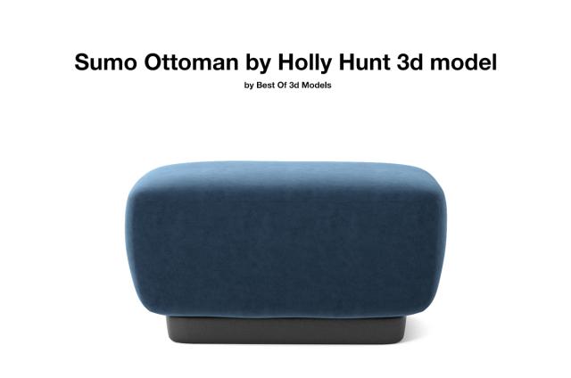 sumo ottoman holly hunt 3d model