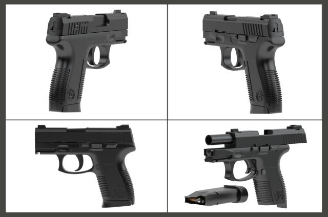 Taurus Millennium series firearm 3d model