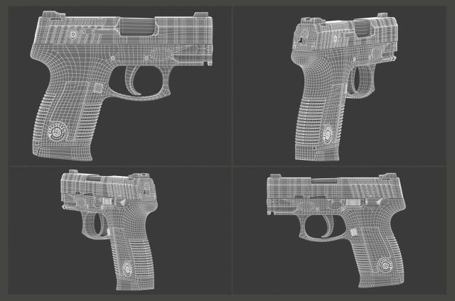 police equipment weapons 3d model