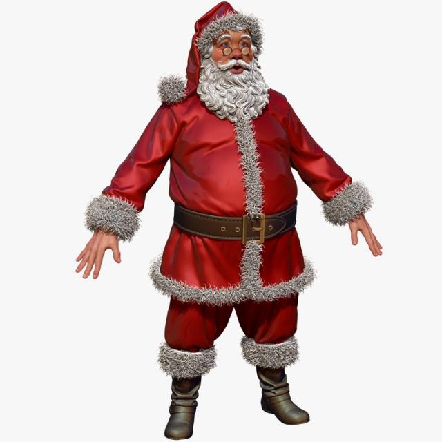 full body santa 3d model turbosquid