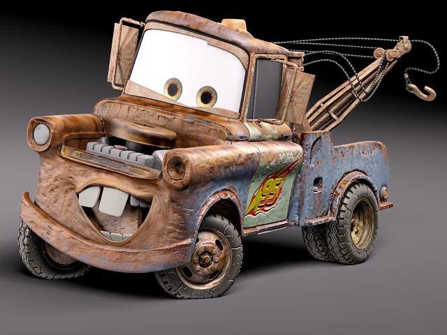 3d model of Tow Mater from Pixar's movie Cars