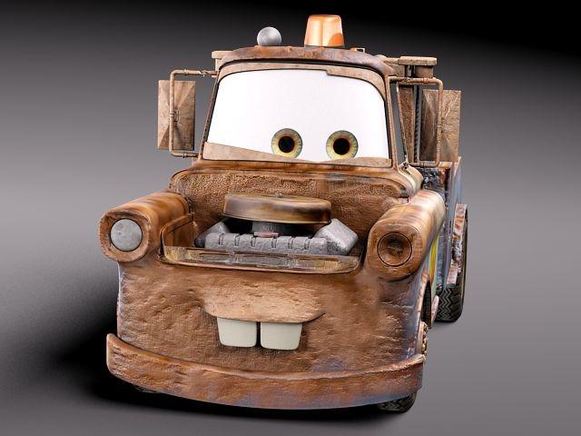 3d model of Tow Mater from Pixar's movie Cars