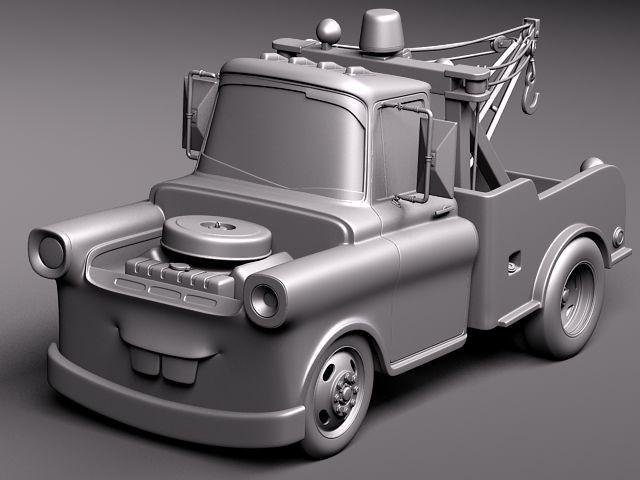 3d model of Tow Mater from Pixar's movie Cars
