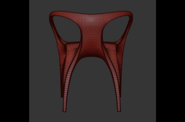 walnut-crafted armchair 3d model