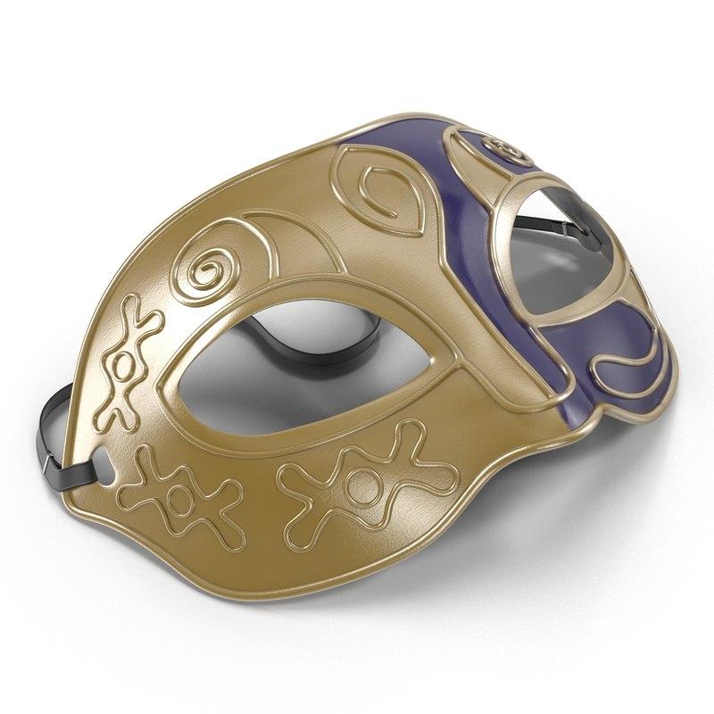 Masquerade Mask Purple 3d model Best Of 3d Models