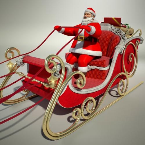 Santa Claus Sleigh 3d Model Best Of 3d Models