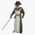 plague doctor rigged 3d model turbosquid