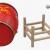 chinese drum with mallet and sticks 3d model turbosquid