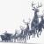 christmas santa and reindeer on sleigh 3d model turbosquid