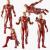 iron man poses 3d model turbosquid collection