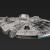 millenium falcon star wars 3d model turbosquid