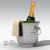 champagne bottle with bucket 3d model turbosquid