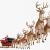 santa claus reindeer flying 3d model turbosquid