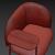 lobby armchair with magazine rack 3d model bross